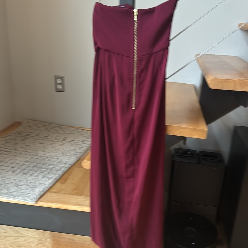 Shona Joy u wire bustier dress in burgundy - Picture 8 of 8